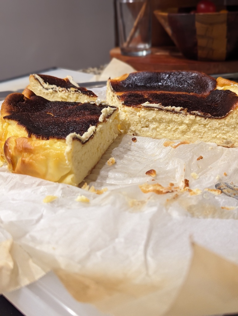 Basque Burnt Cheesecake -Sliced